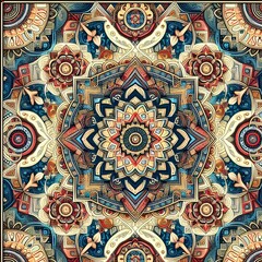 Colorful Geometric Pattern with Intricate Designs.