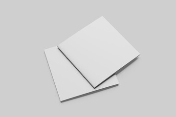 Blank Square Brochure White