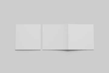 Blank Square Brochure White