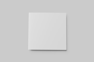 Blank Square Brochure White