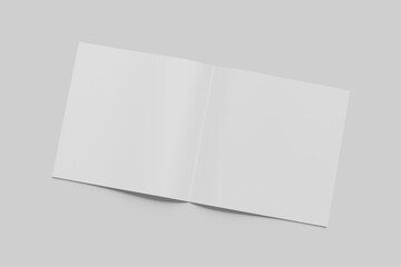 Blank Square Brochure White