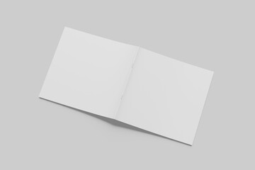 Blank Square Brochure White