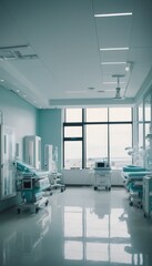 A contemporary operating room, fully equipped with the latest medical technology and maintaining strict sterility for safe and effective surgical procedures