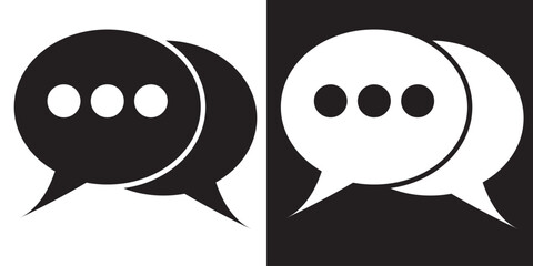 Fototapeta premium Speech bubble sign and symbol vector illustration. Chat, comment or message Speech Bubble icon. flat style icon isolated on white background.