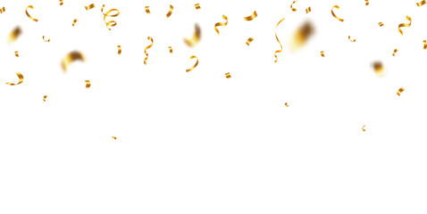 Celebration confetti background. Vector illustration of golden confetti for a fun party background. fun decoration