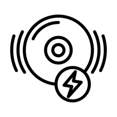 Rock music line icon. Rock n roll icon. Rock music icon isolated on white background. Transparent background, minimalist symbol. Vector images