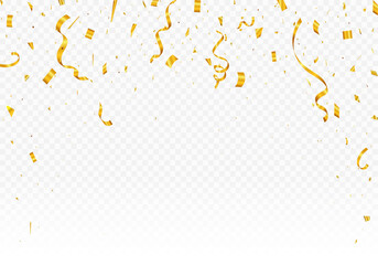 Gold confetti background vector illustration
