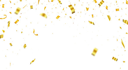 Falling vector confetti on a transparent background. luxury greeting rich card. Celebration Confetti Abstract Background. birthday, party, holiday, Celebration,