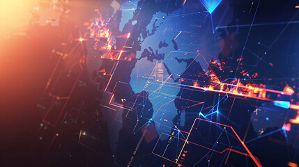 Fototapeta premium world futuristic hight tech corporate business technology background