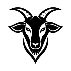 goat head icon vector silhouette illustration