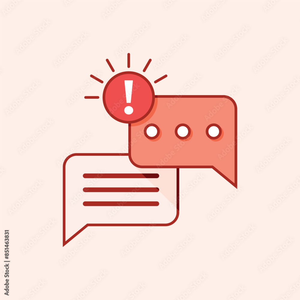 Poster new message icon in flat style. incoming inbox email vector illustration on isolated background. bub