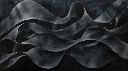 Charcoal abstract lines on dark background