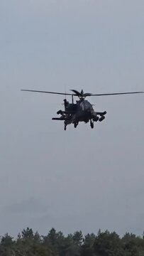 Military Helicopter low pass sand dessert area