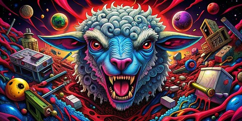 Fototapeta premium evil sheep