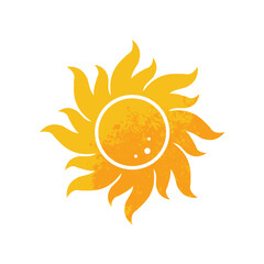 Sun in vintage style vector illustration