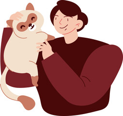 man minimal style cartoon character illustration