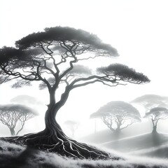 A tree design drawing graphic with many branches Illustrative optimized engaging unique.