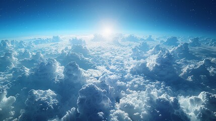 an airplane window looking out on the blue sky