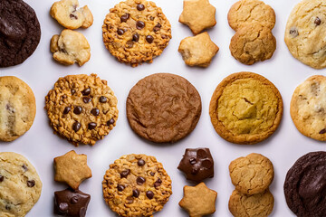 Celebrating Homemade Delights Assorted Cookies on solid white background