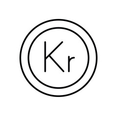 Swedish Krona vector icon