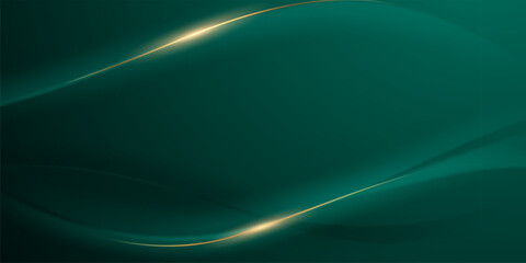 green abstract background design with elegant golden elements vector illustration
