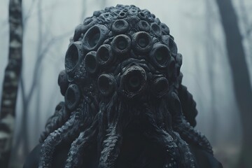Terrifying Supernatural Creature Shrouded in Eerie Fog of Mysterious Forest