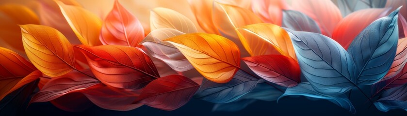 Fototapeta premium Abstract background of vibrant orange, red and blue tones.