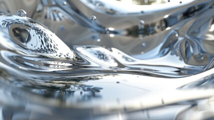 Chrome-plated surface gleaming in sunlight