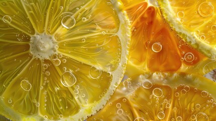 Citrus-hued abstraction backgrounds