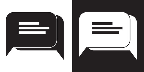 Obraz premium Speech bubble sign and symbol vector illustration. Chat, comment or message Speech Bubble icon. flat style icon isolated on white background.