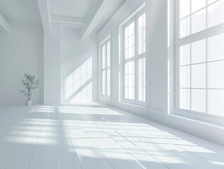 Clean white space interior backgrounds