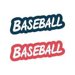 baseball text tshirt sticker vector illustration template design