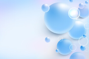 Abstract geometric circle soft light gradient blue background bokeh for Graphic Business background hitech technology digital design illustration web template backdrop desktop wallpaper bubbles banner