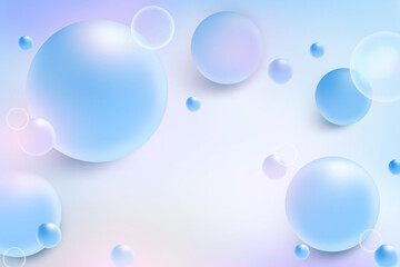 Abstract geometric circle soft light gradient blue background bokeh for Graphic Business background hitech technology digital design illustration web template backdrop desktop wallpaper bubbles banner