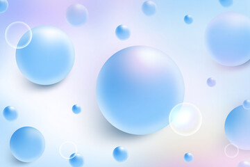 Abstract geometric circle soft light gradient blue background bokeh for Graphic Business background hitech technology digital design illustration web template backdrop desktop wallpaper bubbles banner