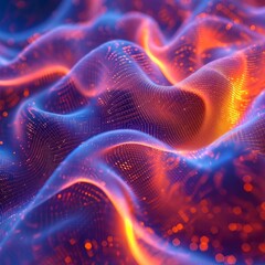 Fototapeta premium Quantum Energy Waves in Motion