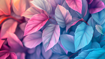 Brightly colored leaves