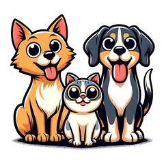 A group of cartoon animals eyecatching optimized eyecatching realistic highquality.