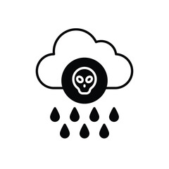 Acid Rain vector icon