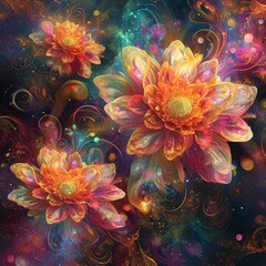 Techno-Organic Flower Fusion