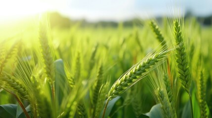 Green wheat background