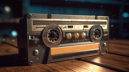Tape radio background