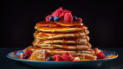 Delicious pancake with honey 