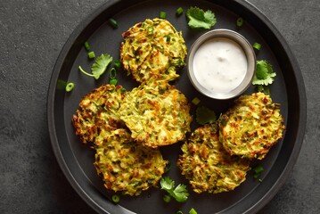 Vegetable vegetarian zucchini fritters