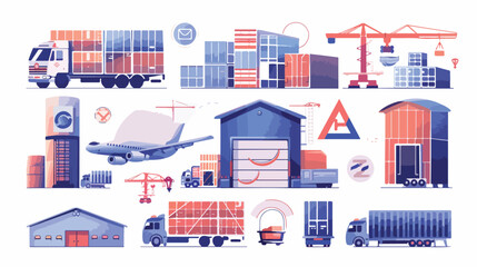 Smart logistics technologies abstract concept vector