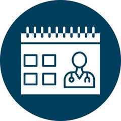 Doctor Visit Day Glyph Circle Icon