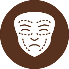 Facial Plastic Surgery Glyph Circle Icon