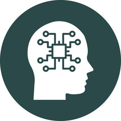 Machine Perception Glyph Circle Icon