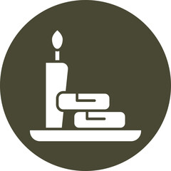 Spa Glyph Circle Icon