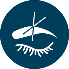 Threading Glyph Circle Icon